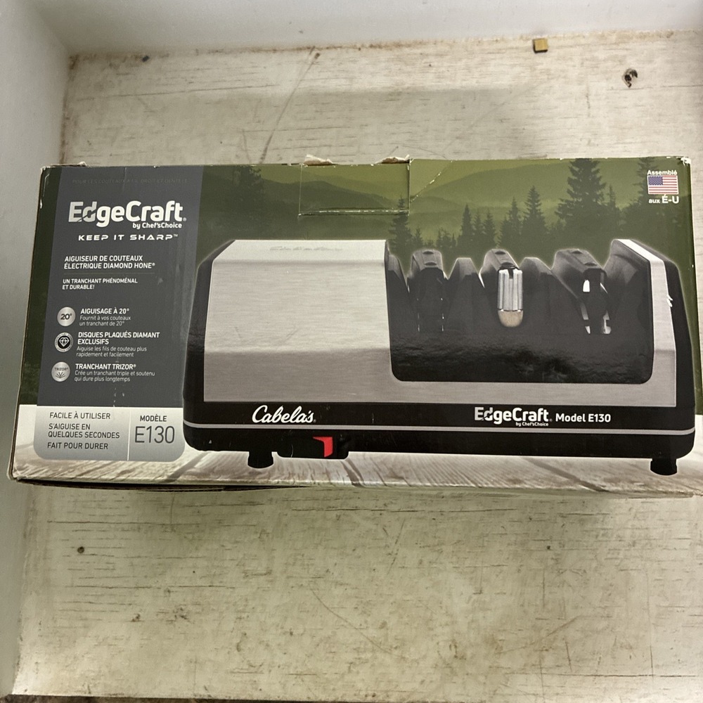 edge craft knife sharpener Model E130 Tri Stage NIB Does All Knifes Still Wrap